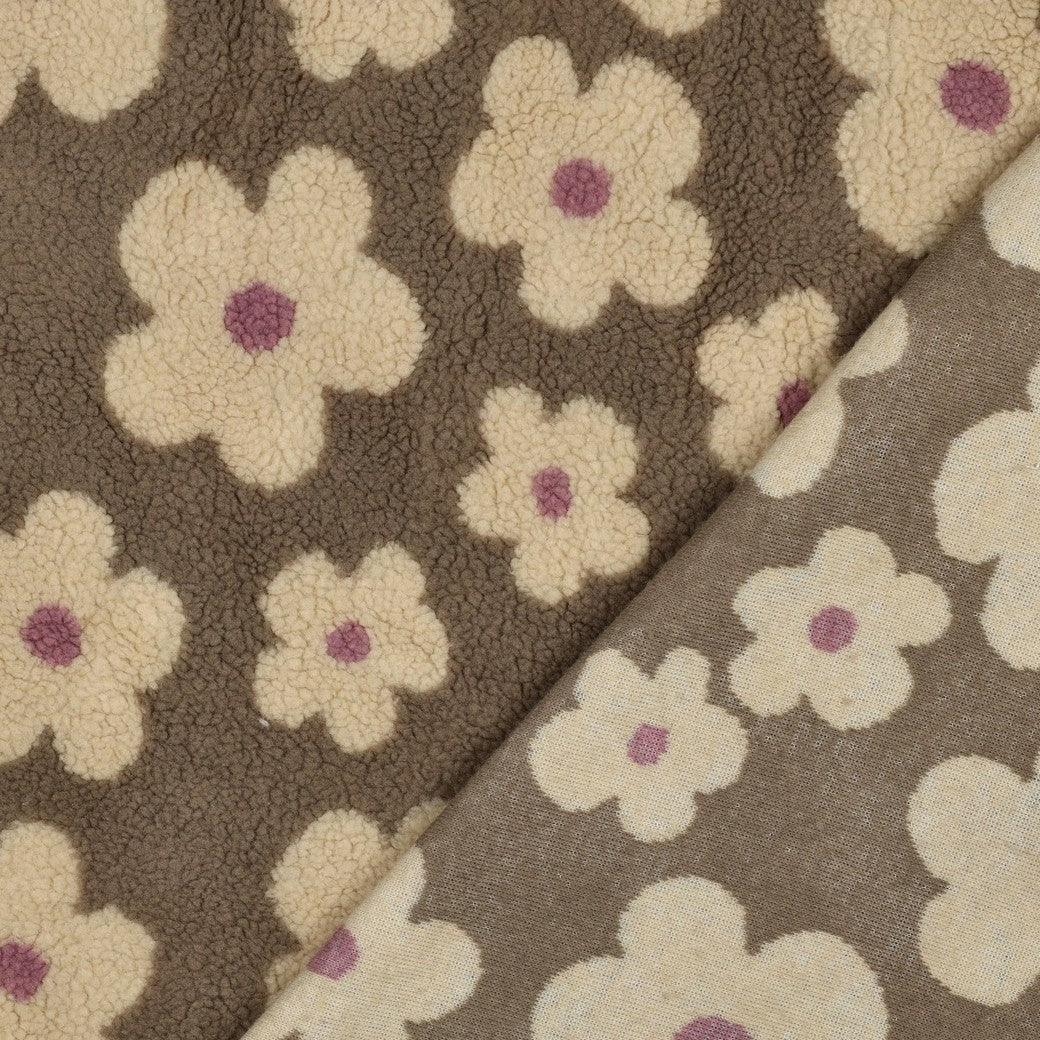Teddy taupe à fleurs - 2