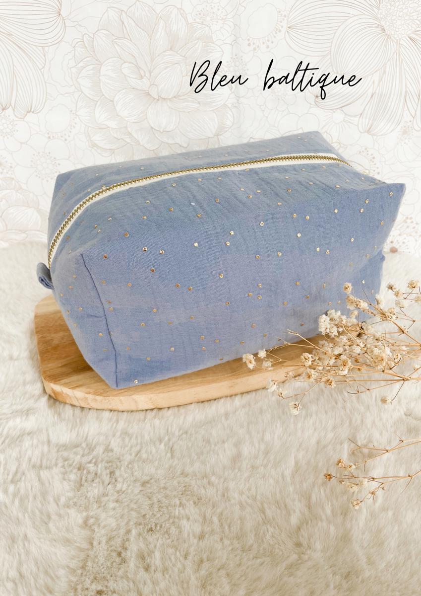 Trousse de toilette (intérieur imperméable) - Bleu baltique
